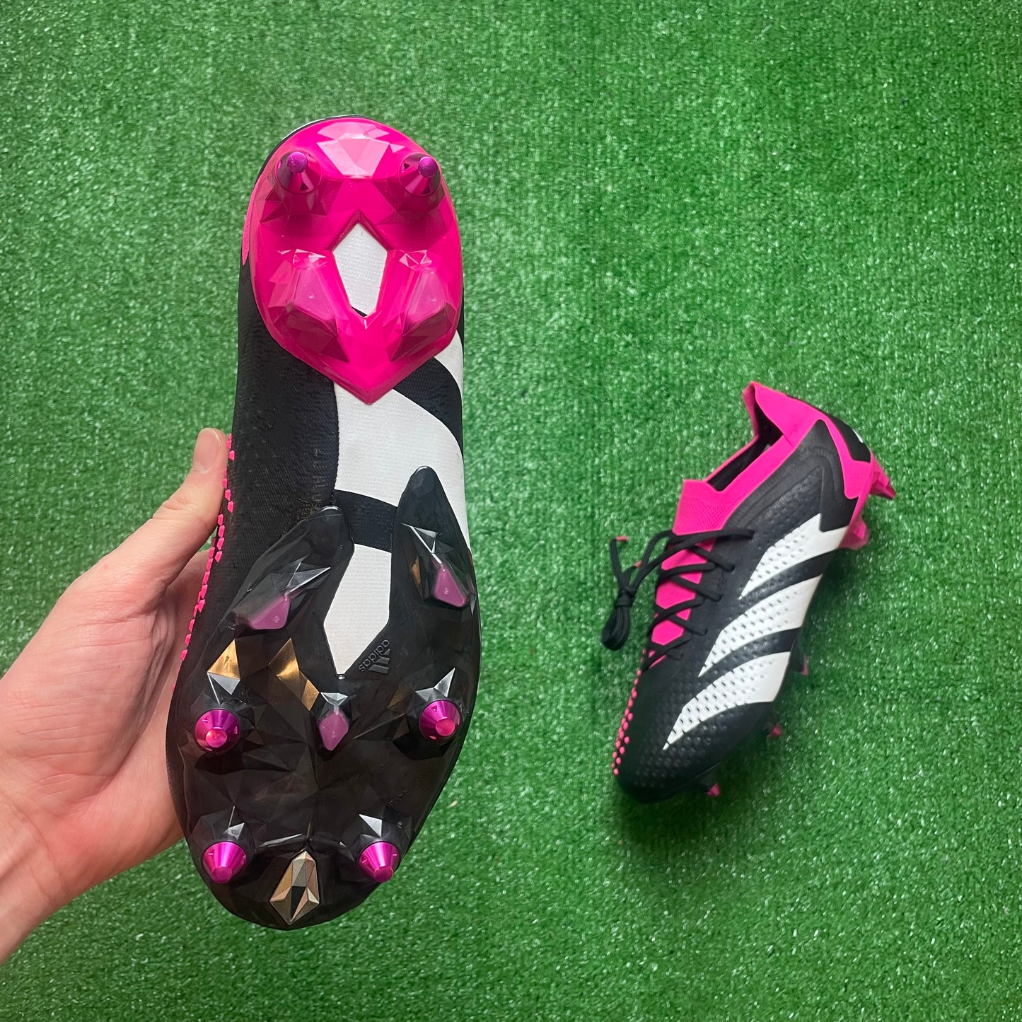 Adidas Predator Accuracy.1 L Black/Pink SG Football Boots (Brand New) - Size UK 8.5