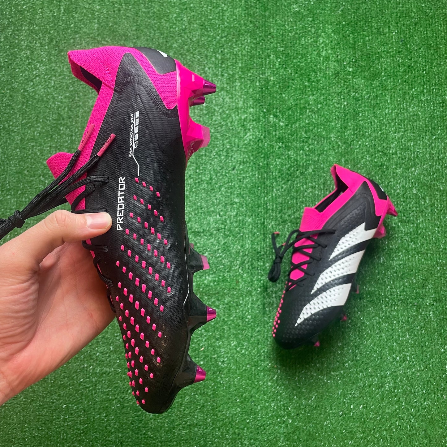 Adidas Predator Accuracy.1 L Black/Pink SG Football Boots (Brand New) - Size UK 8.5