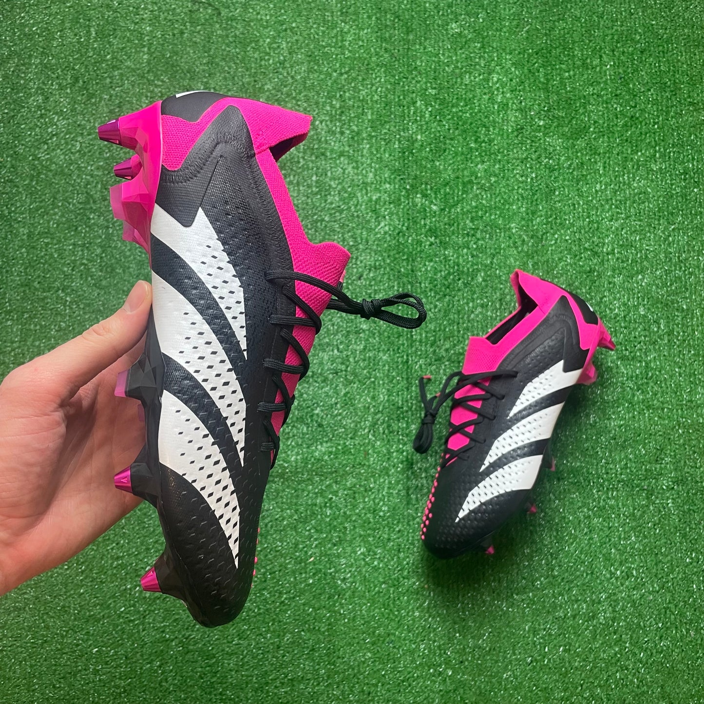 Adidas Predator Accuracy.1 L Black/Pink SG Football Boots (Brand New) - Size UK 8.5