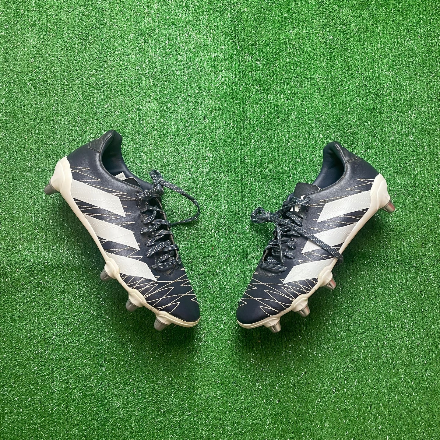 Adidas Kakari Blue SG Rugby Boots (Pre-Loved) - Size UK 6