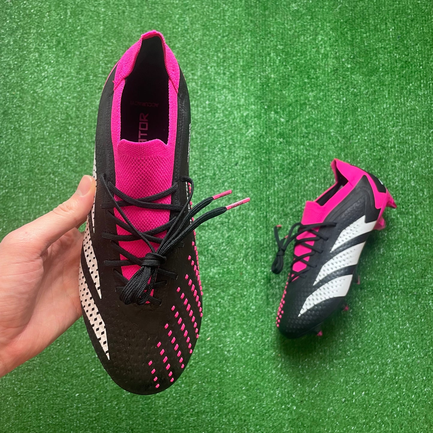 Adidas Predator Accuracy.1 L Black/Pink SG Football Boots (Brand New) - Size UK 8.5