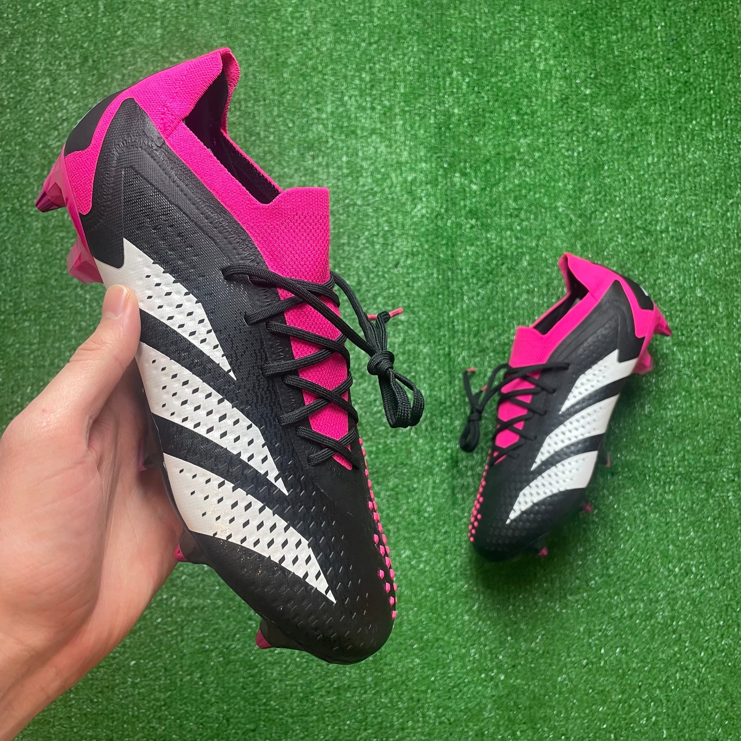 Adidas Predator Accuracy.1 L Black/Pink SG Football Boots (Brand New) - Size UK 8.5